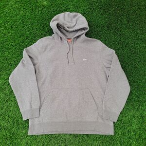 NIKE Swoosh Fleece Hoodie L/XL 24x27 Gray